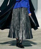 【アンタイトル/UNTITLED】の【ウエストゴム/着映え】ランダムプリーツベロアスカート チャコールグレー|ID: prp329100004806920 ipo3291000000035096882