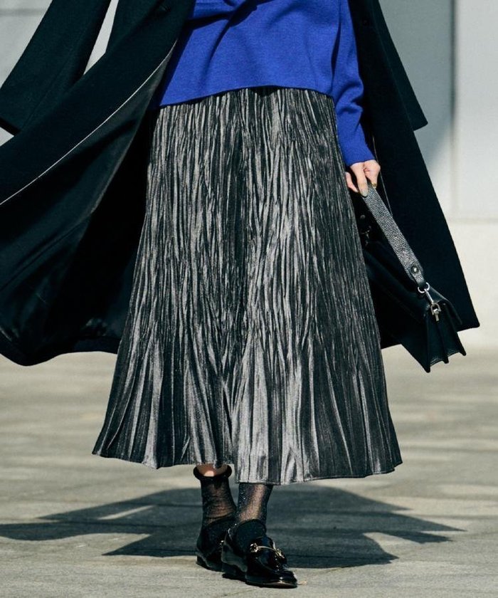 【アンタイトル/UNTITLED】の【ウエストゴム/着映え】ランダムプリーツベロアスカート インテリア・キッズ・メンズ・レディースファッション・服の通販 founy(ファニー) https://founy.com/ ファッション Fashion レディースファッション Fashion for Women スカート Skirts ストレッチ Stretch, Stretchy Fabric スマート Smart, Elegant プリーツ Pleats, Pleated ベロア Velour, Soft Velvet ポケット Pocket, Pocket Detail ランダム Random, Irregular ロング Long, Long-Length エレガント 上品 Elegant 秋 Autumn |ID: prp329100004806920 ipo3291000000035160300