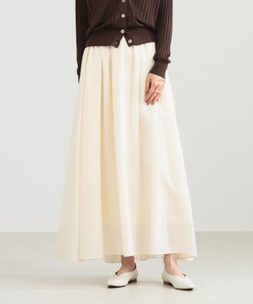 【デミルクス ビームス/Demi-Luxe BEAMS】のポプリン ギャザースカート 人気、トレンドファッション・服の通販 founy(ファニー) ファッション Fashion レディースファッション Fashion for Women スカート Skirts おすすめ Recommended / Our Picks カットソー Cut and Sewn Top ギャザー Gathered, Ruffled コンパクト Compact, Small Size フレア Flare, Flared リラックス Relax, Relaxed Fit ロング Long, Long-Length |ID:prp329100004806931