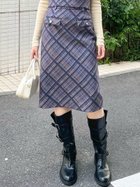 【リリーブラウン/Lily Brown】のウーリーチェックミディスカート 人気、トレンドファッション・服の通販 founy(ファニー) ファッション Fashion レディースファッション Fashion for Women スカート Skirts おすすめ Recommended / Our Picks クラシカル Classical, Vintage-Inspired スマート Smart, Elegant チェック Check, Plaid, Tartan バイアス Bias, Diagonal Cut フロント Front, Front Design プリント Print, Printed Pattern エレガント 上品 Elegant thumbnail NVY[089]|ID: prp329100004806941 ipo3291000000034881441