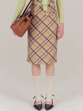 【リリーブラウン/Lily Brown】のウーリーチェックミディスカート 人気、トレンドファッション・服の通販 founy(ファニー) ファッション Fashion レディースファッション Fashion for Women スカート Skirts おすすめ Recommended / Our Picks クラシカル Classical, Vintage-Inspired スマート Smart, Elegant チェック Check, Plaid, Tartan バイアス Bias, Diagonal Cut フロント Front, Front Design プリント Print, Printed Pattern エレガント 上品 Elegant |ID:prp329100004806941