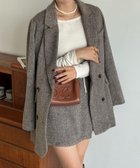 【ジュノア/JUNOAH】のジャケット+スリットミニスカートset ライトブラウン|ID: prp329100004806945 ipo3291000000035121082