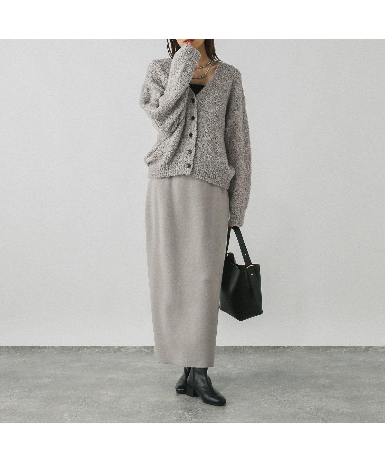 【グローバルワーク/GLOBAL WORK】のテープヤーンカーディガン/スカートセット/577658 インテリア・キッズ・メンズ・レディースファッション・服の通販 founy(ファニー) 　ファッション　Fashion　レディースファッション　Fashion for Women　スカート　Skirts　おすすめ　Recommended / Our Picks　カーディガン　Cardigan, Knitwear　シンプル　Simple, Minimal　セットアップ　Set-Up, Coordinated Outfit　デニム　Denim, Jeans Material　楽ちん　Easy Fit, Comfortable　グレー12|ID: prp329100004806948 ipo3291000000034881502