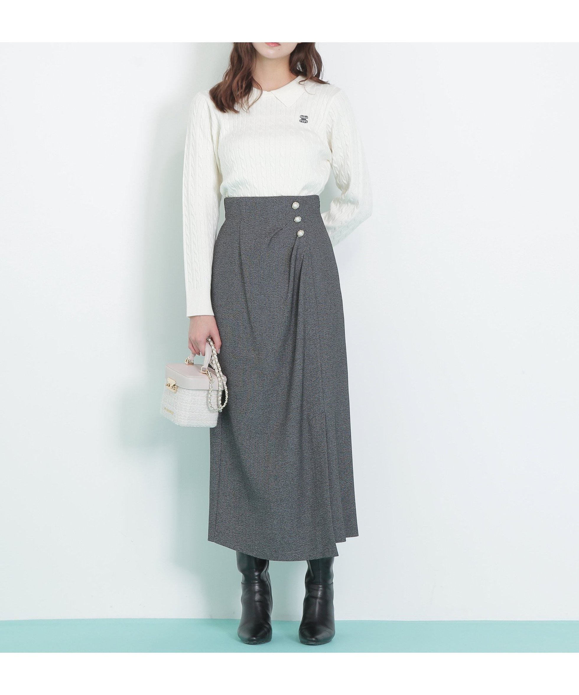 【ジルバイジルスチュアート/JILL by JILLSTUART】のパール釦ラップタイトスカート 人気、トレンドファッション・服の通販 founy(ファニー) ファッション Fashion レディースファッション Fashion for Women スカート Skirts スマート Smart, Elegant ドレープ Drape, Draping Fabric パール Pearl, Pearl Accent ミックス Mix, Mixed Style ラップ Wrap, Wrap Design 無地 Plain, Solid Color other-1|ID: prp329100004806972 ipo3291000000034881689