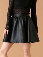 【リリーブラウン/Lily Brown】のバリエーションフレアミニスカート 人気、トレンドファッション・服の通販 founy(ファニー) ファッション Fashion レディースファッション Fashion for Women スカート Skirts ミニスカート Mini Skirts コンパクト Compact, Small Size シンプル Simple, Minimal スマート Smart, Elegant フィット Fit, Slim Fit フェイクレザー Faux Leather, PU Leather フレア Flare, Flared ミニスカート Mini Skirt, Short Skirt thumbnail BLK[009]|ID: prp329100004806978 ipo3291000000034881787