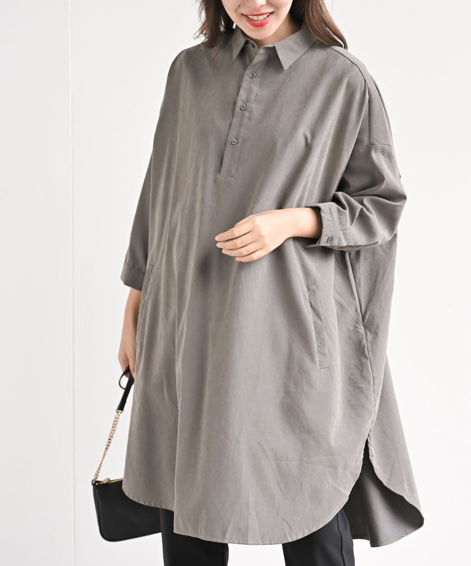 【アールピーエス/rps】のピーチ起毛ドルマンシャツワンピース インテリア・キッズ・メンズ・レディースファッション・服の通販 founy(ファニー) ファッション Fashion レディースファッション Fashion for Women ワンピース Dresses シャツワンピース / 1枚で着映えコーデ Shirt Dresses スタイリッシュ Stylish, Fashionable ビッグ Big, Oversized ピーチ Peach, Soft Touch 再入荷 Restock / Back in Stock A/W・秋冬 Autumn/Winter モカ|ID: prp329100004806989 ipo3291000000034881904