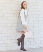 【マジェスティック レゴン/MAJESTIC LEGON】の前後2wayミニジャンスカ 人気、トレンドファッション・服の通販 founy(ファニー) ファッション Fashion レディースファッション Fashion for Women 秋 Autumn クラシカル Classical, Vintage-Inspired クラシック Classic, Timeless Style ダウン Down, Puffer 冬 Winter / This Winter 再入荷 Restock / Back in Stock おすすめ Recommended / Our Picks thumbnail アイボリー柄|ID: prp329100004806992 ipo3291000000034881929