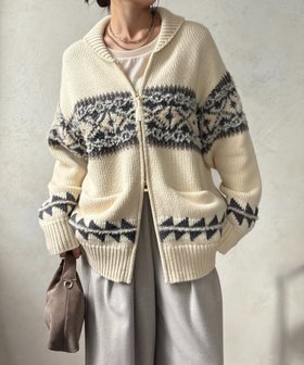 【ドゥドゥ/DouDou】のノルディックジップカーディガン 人気、トレンドファッション・服の通販 founy(ファニー) ファッション Fashion レディースファッション Fashion for Women トップス・カットソー Cut & Sew Tops カーディガン・羽織り Layered Style Cardigans スマート Smart, Elegant 雑誌 Magazine, Fashion Magazine パターン Pattern, Design Print リラックス Relax, Relaxed Fit 冬 Winter / This Winter A/W・秋冬 Autumn/Winter 再入荷 Restock / Back in Stock エレガント 上品 Elegant 2025年 2025 2025-2026秋冬・A/W Autumn/Winter 2025–26 AW25–26 |ID:prp329100004806997