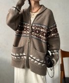 【ドゥドゥ/DouDou】のノルディックジップカーディガン 人気、トレンドファッション・服の通販 founy(ファニー) ファッション Fashion レディースファッション Fashion for Women トップス・カットソー Cut & Sew Tops カーディガン・羽織り Layered Style Cardigans スマート Smart, Elegant 雑誌 Magazine, Fashion Magazine パターン Pattern, Design Print リラックス Relax, Relaxed Fit 冬 Winter / This Winter A/W・秋冬 Autumn/Winter 再入荷 Restock / Back in Stock エレガント 上品 Elegant 2025年 2025 2025-2026秋冬・A/W Autumn/Winter 2025–26 AW25–26 thumbnail ベージュ|ID: prp329100004806997 ipo3291000000034881967