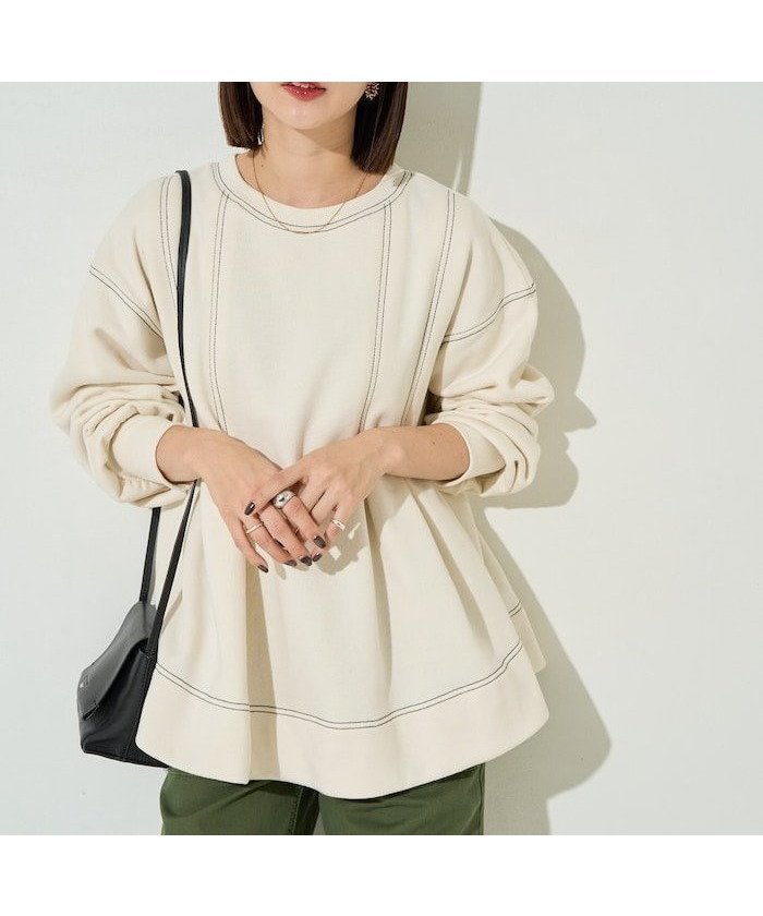 【フリークスストア/FREAK'S STORE】の配色 ステッチ タック Aライン 裏起毛 チュニック【限定展開】 25AW 人気、トレンドファッション・服の通販 founy(ファニー) ファッション Fashion レディースファッション Fashion for Women トップス・カットソー Cut & Sew Tops 2025年 2025 2025-2026秋冬・A/W Autumn/Winter 2025–26 AW25–26 冬 Winter / This Winter シンプル Simple, Minimal チュニック Tunic, Long Top フロント Front, Front Design A/W・秋冬 Autumn/Winter other-1|ID: prp329100004807005 ipo3291000000034882066