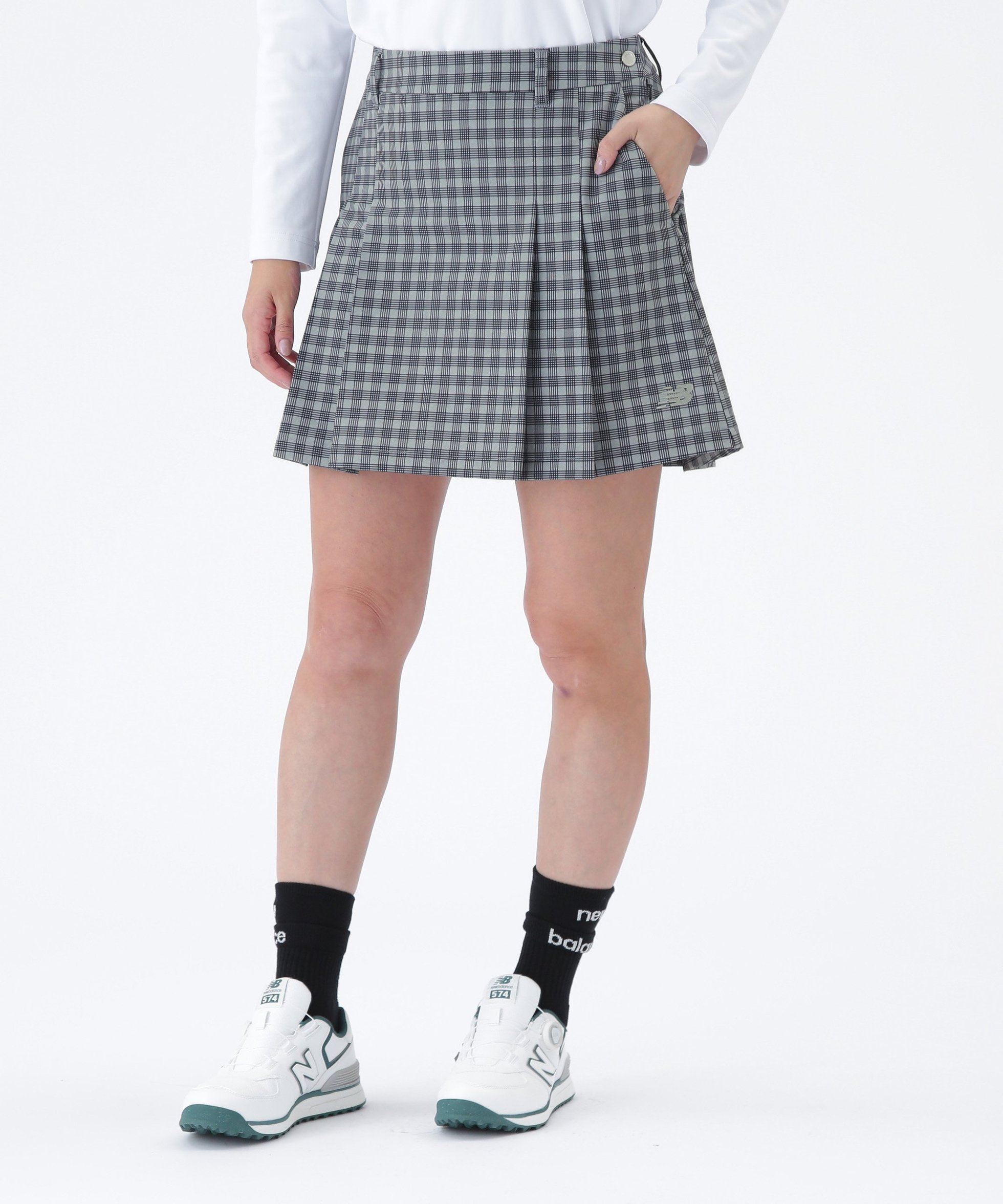 【ニューバランス ゴルフ/New Balance Golf】の4WAYストレッチ 撥水 ソフトシェル プリーツスカート (WOMENS) インテリア・キッズ・メンズ・レディースファッション・服の通販 founy(ファニー) ファッション Fashion レディースファッション Fashion for Women スカート Skirts プリーツスカート / 上品フェミニンスタイル Pleated Skirts クラシック Classic, Timeless Style ゴルフ Golf シンプル Simple, Minimal ストレッチ Stretch, Stretchy Fabric チェック Check, Plaid, Tartan プリーツ Pleats, Pleated エレガント 上品 Elegant ブラック2|ID: prp329100004807007 ipo3291000000034882097