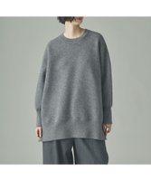 【カレンソロジー/Curensology】のダブルフェイスロングニットプルオーバー 人気、トレンドファッション・服の通販 founy(ファニー) ファッション Fashion レディースファッション Fashion for Women トップス・カットソー Cut & Sew Tops ニット Knit Tops & Sweaters カジュアルプルオーバー・ニットトップス Pullovers & Knit Tops / Casual Pullovers エレガント 上品 Elegant スリット Slit, Slit Detail チュニック Tunic, Long Top |ID:prp329100004807016