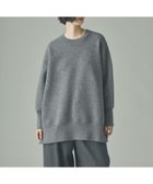 【カレンソロジー/Curensology】のダブルフェイスロングニットプルオーバー 人気、トレンドファッション・服の通販 founy(ファニー) ファッション Fashion レディースファッション Fashion for Women トップス・カットソー Cut & Sew Tops ニット Knit Tops & Sweaters カジュアルプルオーバー・ニットトップス Pullovers & Knit Tops / Casual Pullovers エレガント 上品 Elegant スリット Slit, Slit Detail チュニック Tunic, Long Top thumbnail グレー|ID: prp329100004807016 ipo3291000000034882150