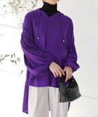 【バブ ブージュルード/Bab Bou Jeloud】のクールタッチレーヨンボリュームスリーブチュニック 人気、トレンドファッション・服の通販 founy(ファニー) ファッション Fashion レディースファッション Fashion for Women トップス・カットソー Cut & Sew Tops ボリューム袖・フリルスリーブブラウス Voluminous & Ruffle Sleeves / Puffy Sleeve Tops チュニック Tunic, Long Top 再入荷 Restock / Back in Stock thumbnail PURPLE|ID: prp329100004807026 ipo3291000000034882213