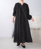 【バブ ブージュルード/Bab Bou Jeloud】のシアサッカーレース切替ワンピース 人気、トレンドファッション・服の通販 founy(ファニー) ファッション Fashion レディースファッション Fashion for Women ワンピース Dresses インド Indian Textile エアリー Airy Texture リラックス Relax, Relaxed Fit レース Lace, Lace Fabric 再入荷 Restock / Back in Stock 切替 Switching, Contrast Panel thumbnail BLACK|ID: prp329100004807030 ipo3291000000034882237