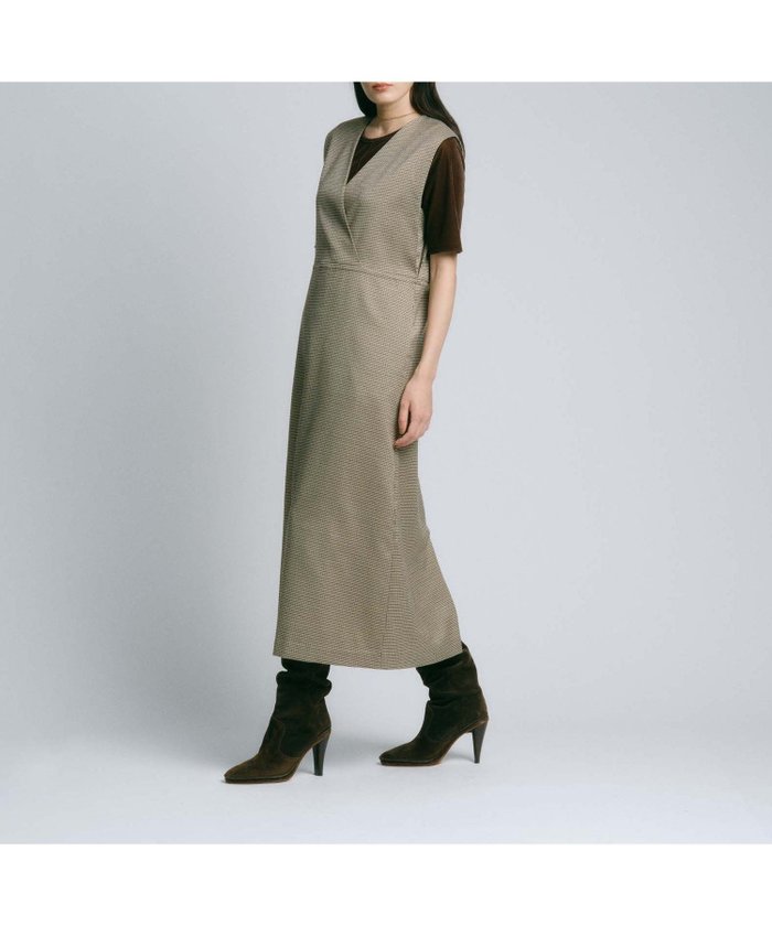 【ビアンカ/BIANCA】の【BAILA12月号掲載】【2WAY着回し】千鳥格子ナローワンピース インテリア・キッズ・メンズ・レディースファッション・服の通販 founy(ファニー) https://founy.com/ 雑誌掲載アイテム Magazine Picks & Fashion Features ファッション雑誌 Fashion Magazines バイラ BAILA ファッション Fashion レディースファッション Fashion for Women ワンピース Dresses インナー Innerwear 春 Spring 秋 Autumn カシュクール Wrap Design カットソー Cut and Sewn Top 12月号 December Issue 雑誌 Magazine, Fashion Magazine タートル Turtleneck, Turtle Collar ファブリック Fabric, Textile フォルム Silhouette, Form ブラウジング Blouson Silhouette, Cinched Waist ラウンド Round, Round Neck ロング Long, Long-Length 冬 Winter / This Winter おすすめ Recommended / Our Picks エレガント 上品 Elegant |ID: prp329100004807038 ipo3291000000034882296