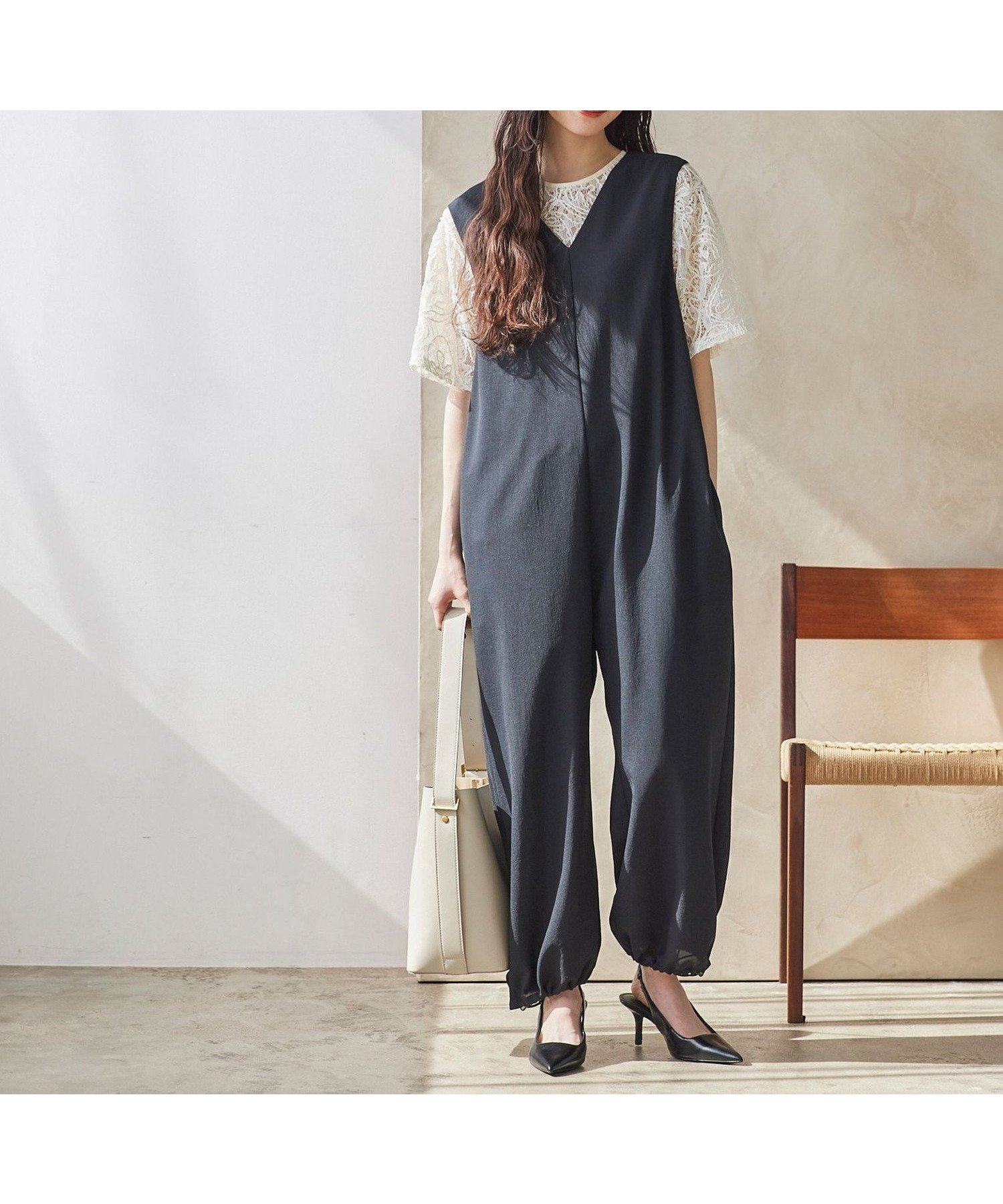 【ビアンカ/BIANCA】の【3シーズン対応】コンフォートオールインワン インテリア・キッズ・メンズ・レディースファッション・服の通販 founy(ファニー) 　ファッション　Fashion　レディースファッション　Fashion for Women　ワンピース　Dresses　オールインワン・ワンピース　Dresses and Jumpsuits　インナー　Innerwear　エレガント 上品　Elegant　春　Spring　秋　Autumn　セットアップ　Set-Up, Coordinated Outfit　ドローストリング　Drawstring, Pull Cord　ファブリック　Fabric, Textile　楽ちん　Easy Fit, Comfortable　冬　Winter / This Winter　おすすめ　Recommended / Our Picks　夏　Summer　ブラック|ID: prp329100004807043 ipo3291000000034882326