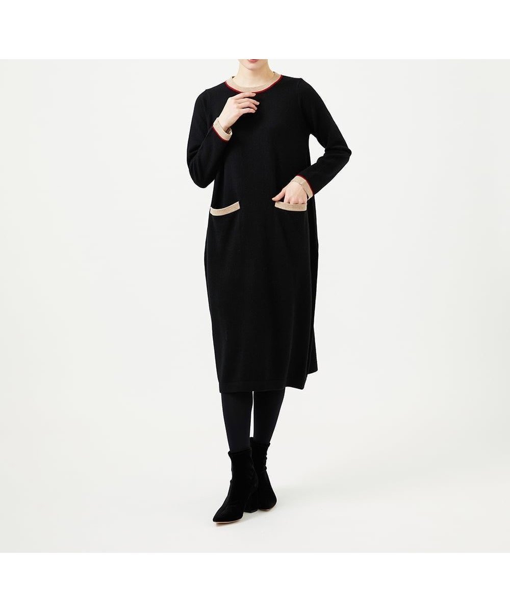 【シビラ/SYBILLA】の配色ラインニットドレス インテリア・キッズ・メンズ・レディースファッション・服の通販 founy(ファニー) ファッション Fashion レディースファッション Fashion for Women トップス・カットソー Cut & Sew Tops ニット Knit Tops & Sweaters ワンピース Dresses フォーマル・パーティードレス・結婚式用ドレス Elegant & Casual Dresses おすすめ Recommended / Our Picks ドレス Dress, One-Piece ポケット Pocket, Pocket Detail ラグジュアリー Luxury, Elegant 冬 Winter / This Winter 夏 Summer 春 Spring 秋 Autumn ブラック|ID: prp329100004807054 ipo3291000000034882389