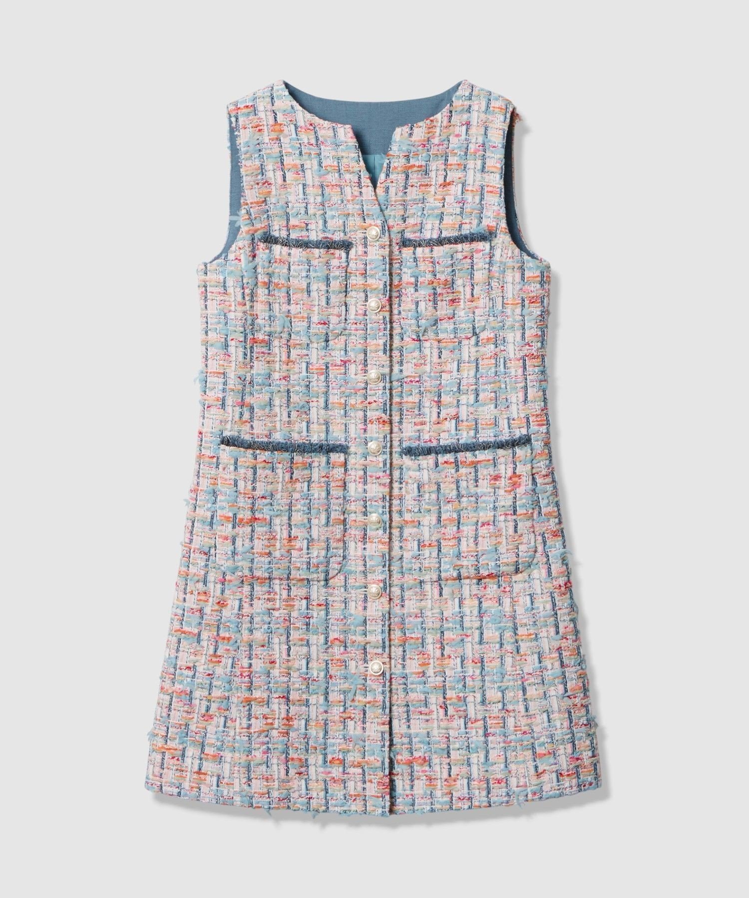 【アナイ/ANAYI】の【セットアップ対象商品】カラーミックスツイード4ポケット ワンピース インテリア・キッズ・メンズ・レディースファッション・服の通販 founy(ファニー) ファッション Fashion レディースファッション Fashion for Women ワンピース Dresses カラフル Colorful Design ジャケット Jacket, Outerwear セットアップ Set-Up, Coordinated Outfit ツイード Twill, Twill Weave デニム Denim, Jeans Material フォルム Silhouette, Form フランス France, French ポケット Pocket, Pocket Detail モダン Modern, Contemporary 夏 Summer S/S・春夏 SS, Spring/Summer, Warm Season multi|ID: prp329100004807059 ipo3291000000034882447