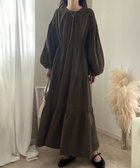 【ジュノア/JUNOAH】のバックリボンティアードワンピース(薄手,裏地なし) 人気、トレンドファッション・服の通販 founy(ファニー) ファッション Fashion レディースファッション Fashion for Women ワンピース Dresses thumbnail カーキブラウン|ID: prp329100004807066 ipo3291000000034882505