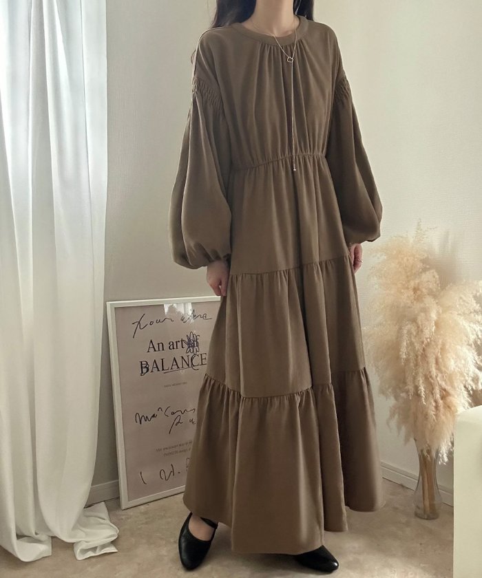 【ジュノア/JUNOAH】のバックリボンティアードワンピース(薄手,裏地なし) インテリア・キッズ・メンズ・レディースファッション・服の通販 founy(ファニー) https://founy.com/ ファッション Fashion レディースファッション Fashion for Women ワンピース Dresses |ID: prp329100004807066 ipo3291000000034949154