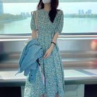 【ミニミニストア/miniministore】の花柄 ロングワンピース レディース 春夏 ブルーグリーン|ID: prp329100004807069 ipo3291000000034929233