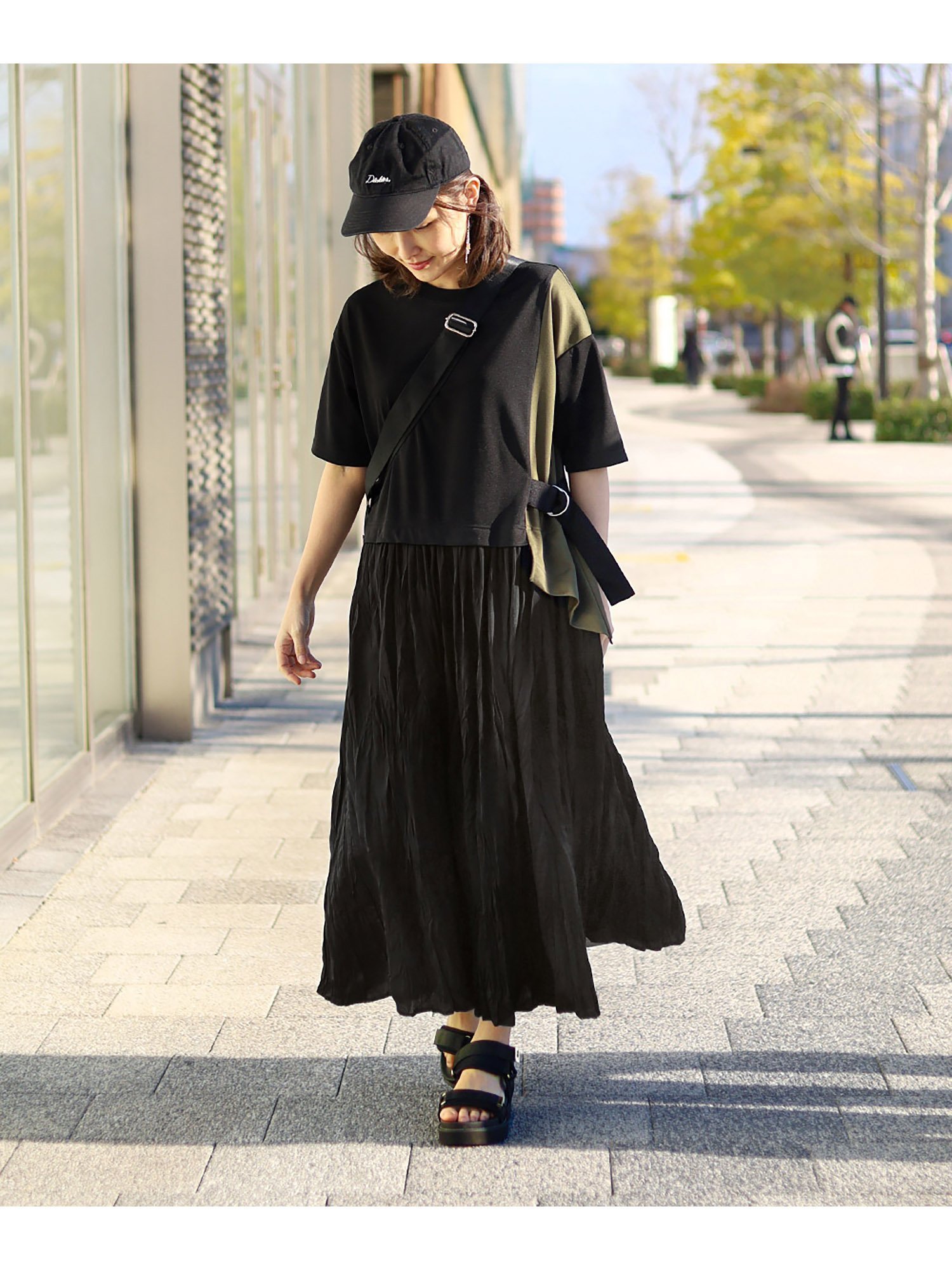 【バブ ブージュルード/Bab Bou Jeloud】の【はあちゅう*Bou Jeloud】ワッシャードッキングワンピース インテリア・キッズ・メンズ・レディースファッション・服の通販 founy(ファニー) ファッション Fashion レディースファッション Fashion for Women ワンピース Dresses カットソー Cut and Sewn Top キャップ Cap, Baseball Cap ワッシャー Washer, Crinkled Finish 再入荷 Restock / Back in Stock おすすめ Recommended / Our Picks 夏 Summer 旅行 Travel BLACK|ID: prp329100004807072 ipo3291000000034882542