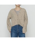 【コムサ/COMME CA】のパイル編み Vネックカーディガン 人気、トレンドファッション・服の通販 founy(ファニー) ファッション Fashion レディースファッション Fashion for Women トップス・カットソー Cut & Sew Tops カーディガン・羽織り Layered Style Cardigans Vネックトップス V-Neck Tops / V-Cut Neckline Shirts カーディガン Cardigan, Knitwear ジャカード/ジャガード Jacquard, Woven Pattern ストレッチ Stretch, Stretchy Fabric デニム Denim, Jeans Material バランス Balance, Style Balance メタル Metal, Metal Parts エレガント 上品 Elegant thumbnail 15:ベージュ|ID: prp329100004807098 ipo3291000000034882729