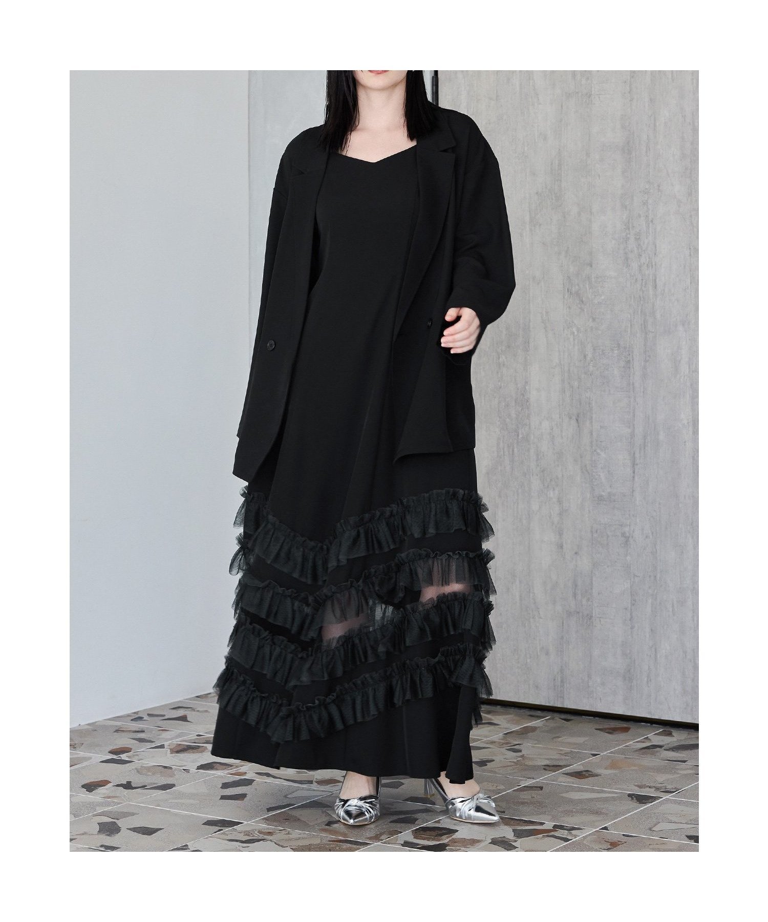 【ビーフラット/bflat】のトランスペアレントヘムセットアップドレス 2点セット ジャケット ワンピース 結婚式 インテリア・キッズ・メンズ・レディースファッション・服の通販 founy(ファニー) ファッション Fashion レディースファッション Fashion for Women アウター Coat / Outerwear Collection レディースジャケット・軽アウター Jackets ワンピース Dresses フォーマル・パーティードレス・結婚式用ドレス Elegant & Casual Dresses オケージョン Occasion Wear キャミワンピース Cami Dress, Slip Dress ジャケット Jacket, Outerwear チュール Tulip, Tulip Motif バランス Balance, Style Balance ポケット Pocket, Pocket Detail おすすめ Recommended / Our Picks 結婚式 Wedding 披露宴 Wedding Reception 二次会 After Party ブラック|ID: prp329100004807100 ipo3291000000034882752