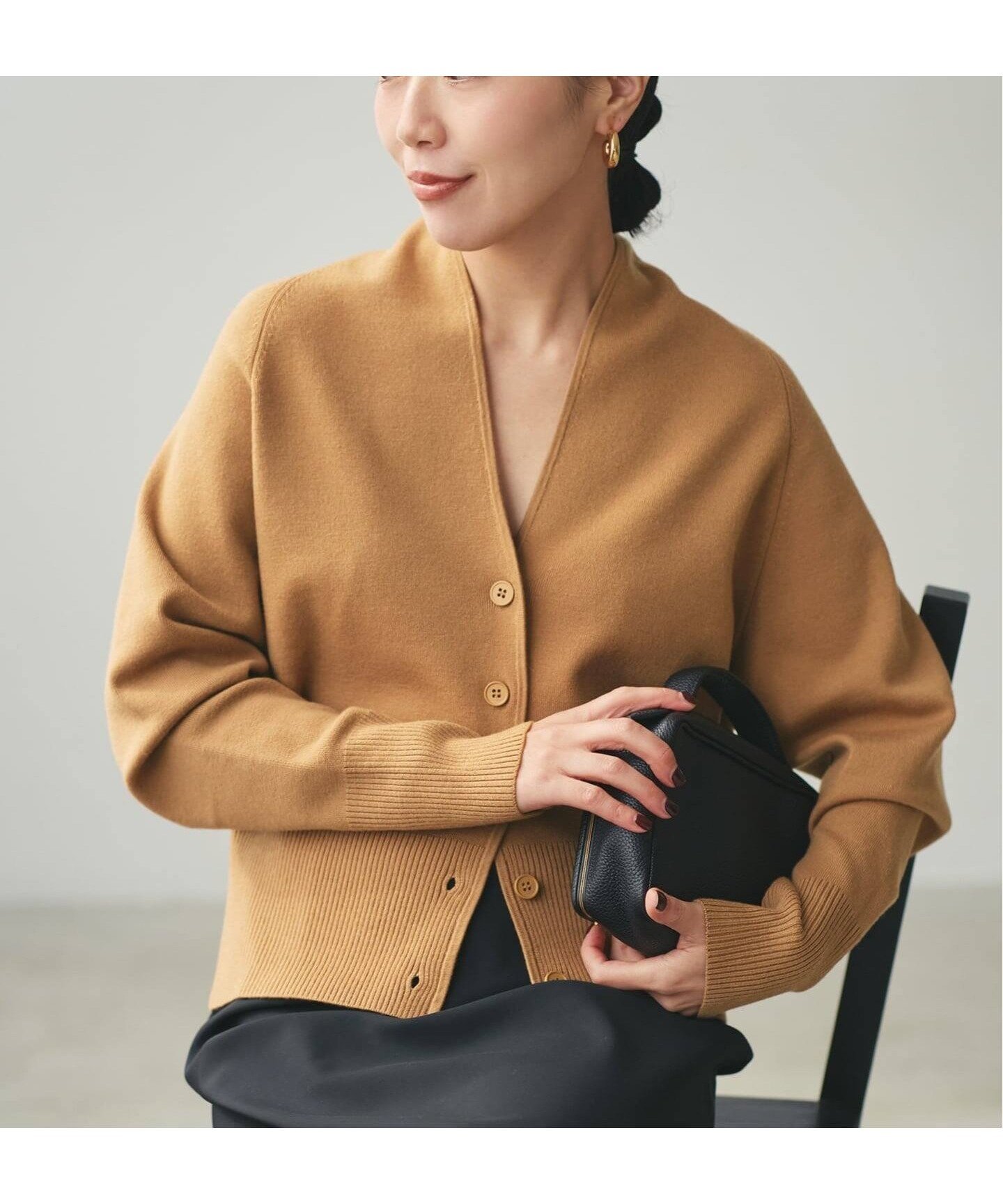 【プラージュ/Plage】のLE PETIT PULLE / ル プティ プレ 別注 TULIP COLLAR カーディガン インテリア・キッズ・メンズ・レディースファッション・服の通販 founy(ファニー) ファッション Fashion レディースファッション Fashion for Women トップス・カットソー Cut & Sew Tops カーディガン・羽織り Layered Style Cardigans イタリア Italy カーディガン Cardigan, Knitwear コンパクト Compact, Small Size シンプル Simple, Minimal バランス Balance, Style Balance フォルム Silhouette, Form ベーシック Basic, Essential 別注 Limited Edition, Custom Order キャメル A|ID: prp329100004807102 ipo3291000000034882764