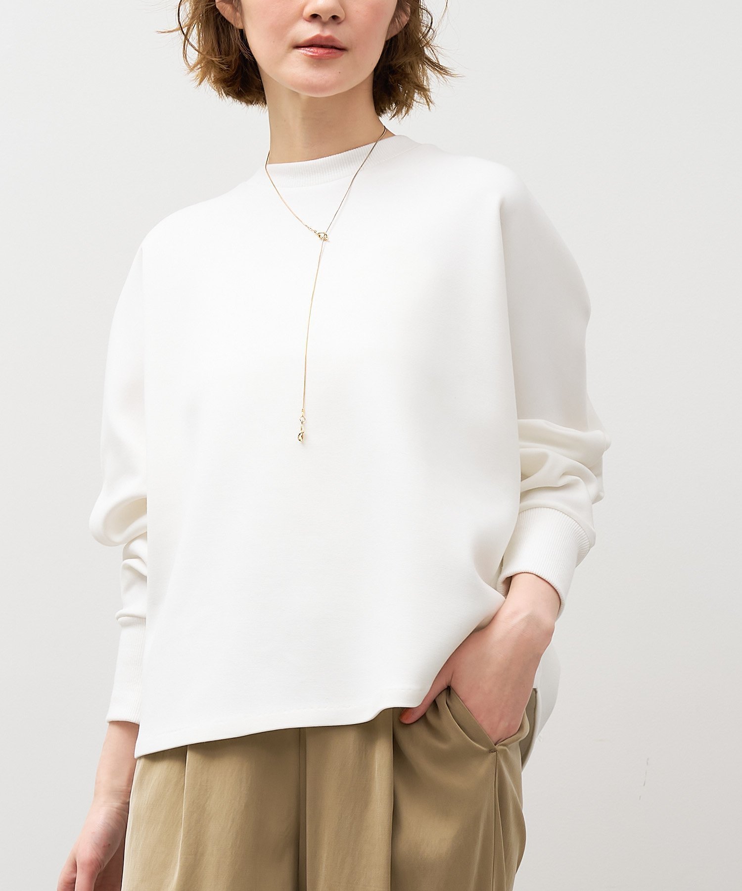 【マイカ ディール/MICA & DEAL】のライトドルマンプルオーバー インテリア・キッズ・メンズ・レディースファッション・服の通販 founy(ファニー) ファッション Fashion レディースファッション Fashion for Women トップス・カットソー Cut & Sew Tops カジュアルプルオーバー・ニットトップス Pullovers & Knit Tops / Casual Pullovers 軽量 Lightweight, Ultra Light シンプル Simple, Minimal スウェット / スエット Sweatshirt, Sweatwear ストレッチ Stretch, Stretchy Fabric スラックス Slacks, Dress Pants OFF WHITE|ID: prp329100004807106 ipo3291000000034882813