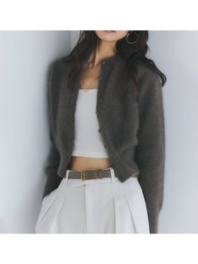 【アニュアンス/anuans】のラクーンフォックスショートカーディガン 人気、トレンドファッション・服の通販 founy(ファニー) ファッション Fashion レディースファッション Fashion for Women トップス・カットソー Cut & Sew Tops カーディガン・羽織り Layered Style Cardigans カーディガン Cardigan, Knitwear コンパクト Compact, Small Size ショート Short, Short Length |ID:prp329100004807107