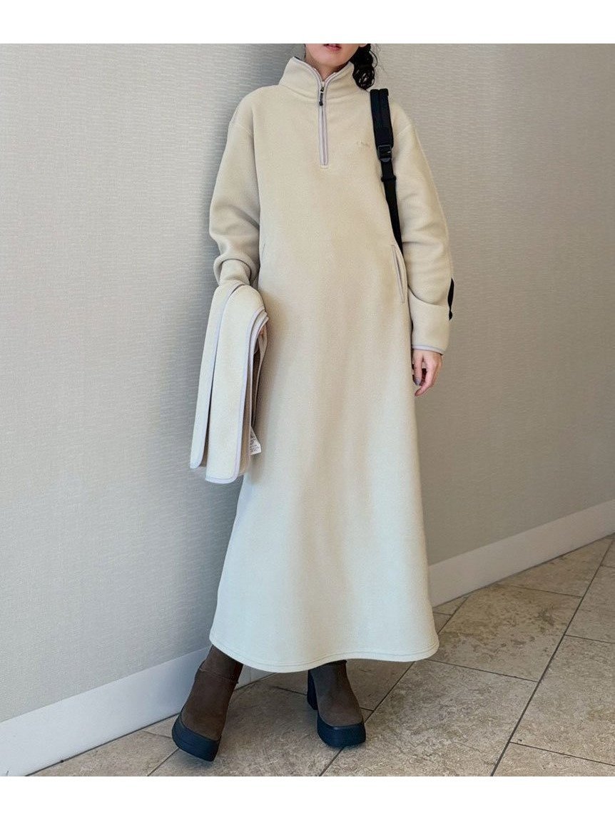 【エミ/emmi】の【セットアイテム】eco ストール付きフリースワンピース インテリア・キッズ・メンズ・レディースファッション・服の通販 founy(ファニー) 　ファッション　Fashion　レディースファッション　Fashion for Women　ワンピース　Dresses　シンプル　Simple, Minimal　スタイリッシュ　Stylish, Fashionable　ストール　Stole, Wrap　スマート　Smart, Elegant　トラベル　Travel, Travel Gear　パイピング　Piping, Trim Design　ワンポイント　One Point, Statement Accent　エレガント 上品　Elegant　冬　Winter / This Winter　MNT[021]|ID: prp329100004807108 ipo3291000000034882830