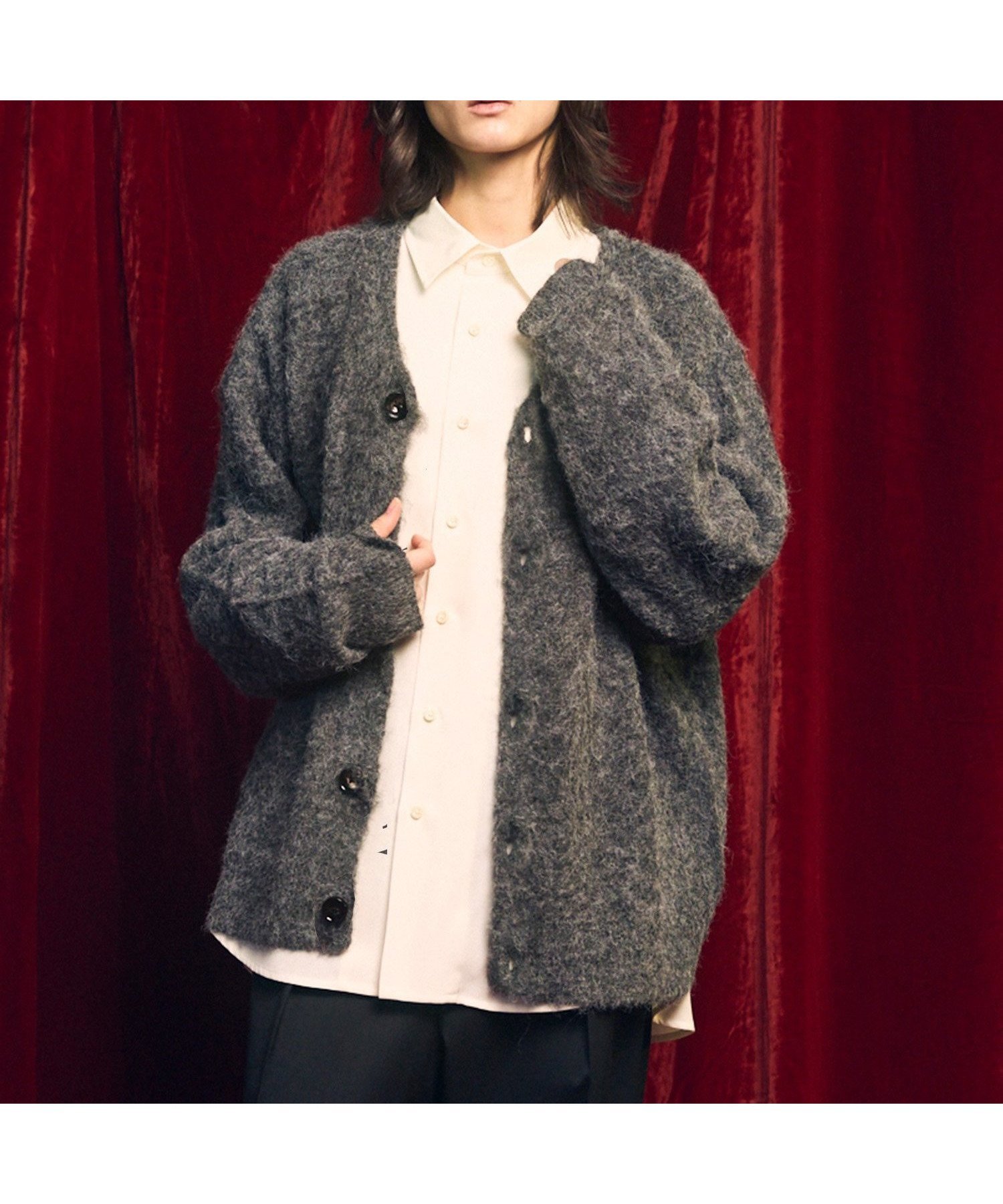 【メゾンスペシャル/MAISON SPECIAL】のPrime-Over Shaggy Knit Y-neck Cardigan インテリア・キッズ・メンズ・レディースファッション・服の通販 founy(ファニー) ファッション Fashion レディースファッション Fashion for Women トップス・カットソー Cut & Sew Tops ニット Knit Tops & Sweaters カーディガン・羽織り Layered Style Cardigans カーディガン Cardigan, Knitwear ショルダー Shoulder, Shoulder Strap シンプル Simple, Minimal トレンド Trend, Trending Now ドロップ Drop Shoulder, Dropped Style バランス Balance, Style Balance パターン Pattern, Design Print フィット Fit, Slim Fit A/W・秋冬 Autumn/Winter C.GRY|ID: prp329100004807109 ipo3291000000034882838