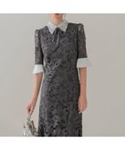 【レジャ/Leja】のLeja-パールカラーボウタイフラワーレースフィッシュテールワンピースドレス 人気、トレンドファッション・服の通販 founy(ファニー) ファッション Fashion レディースファッション Fashion for Women ワンピース Dresses フォーマル・パーティードレス・結婚式用ドレス Elegant & Casual Dresses クラシカル Classical, Vintage-Inspired ドレス Dress, One-Piece パール Pearl, Pearl Accent リボン Ribbon, Bow レース Lace, Lace Fabric エレガント 上品 Elegant thumbnail GRAY|ID: prp329100004807111 ipo3291000000034882850