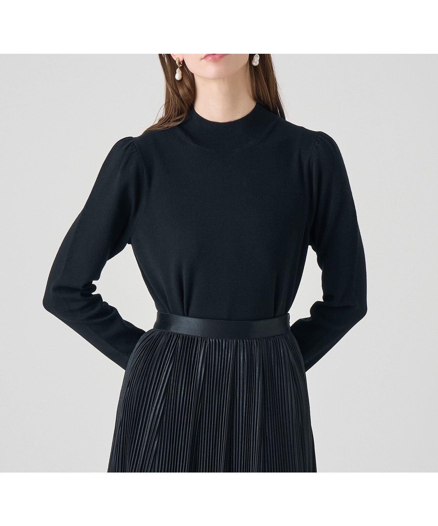 【アナイ/ANAYI】のフルニードルギャザースリーブ プルオーバー インテリア・キッズ・メンズ・レディースファッション・服の通販 founy(ファニー) ファッション Fashion レディースファッション Fashion for Women トップス・カットソー Cut & Sew Tops カジュアルプルオーバー・ニットトップス Pullovers & Knit Tops / Casual Pullovers インナー Innerwear 春 Spring ギャザー Gathered, Ruffled コンパクト Compact, Small Size ジャケット Jacket, Outerwear スマート Smart, Elegant ハイネック High Neck, Mock Neck 冬 Winter / This Winter 再入荷 Restock / Back in Stock black|ID: prp329100004807112 ipo3291000000034882855