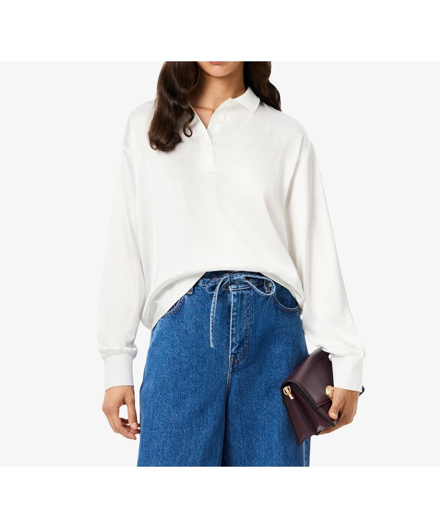 【ラコステ/LACOSTE】のオーバーサイズサテンポロシャツ インテリア・キッズ・メンズ・レディースファッション・服の通販 founy(ファニー) ファッション Fashion レディースファッション Fashion for Women トップス・カットソー Cut & Sew Tops シャツ・ブラウス・オフィスカジュアル Elegant Blouses & Button-Ups ポロシャツ・きれいめカジュアル Smart-Casual Polo Tops エレガント 上品 Elegant サテン Satin, Glossy Fabric ショルダー Shoulder, Shoulder Strap トレンド Trend, Trending Now ドロップ Drop Shoulder, Dropped Style リュクス Luxury, Elegant, High-End, Chic ワイド Wide, Wide Fit ホワイト|ID: prp329100004807123 ipo3291000000034882987