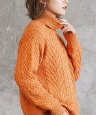 【その他のブランド/Other】のローゲージ タートルネック フィッシャーマン ケーブルニット セーター 25AW 人気、トレンドファッション・服の通販 founy(ファニー) ファッション Fashion レディースファッション Fashion for Women トップス・カットソー Cut & Sew Tops ニット Knit Tops & Sweaters タートルネック・ハイネックトップス Turtlenecks & High-Neck Tops 2025年 2025 2025-2026秋冬・A/W Autumn/Winter 2025–26 AW25–26 インナー Innerwear ウォッシャブル Machine Washable ショート Short, Short Length ジャケット Jacket, Outerwear セーター Sweater, Knitwear タートル Turtleneck, Turtle Collar タートルネック Turtleneck, High Neck ハイネック High Neck, Mock Neck パターン Pattern, Design Print ブルゾン Blouson, Bomber Jacket プチプライス・低価格 Affordable / Budget Price プレート Plate, Dish メンズ Men's, Menswear A/W・秋冬 Autumn/Winter thumbnail cオレンジ|ID: prp329100004807130 ipo3291000000034883064