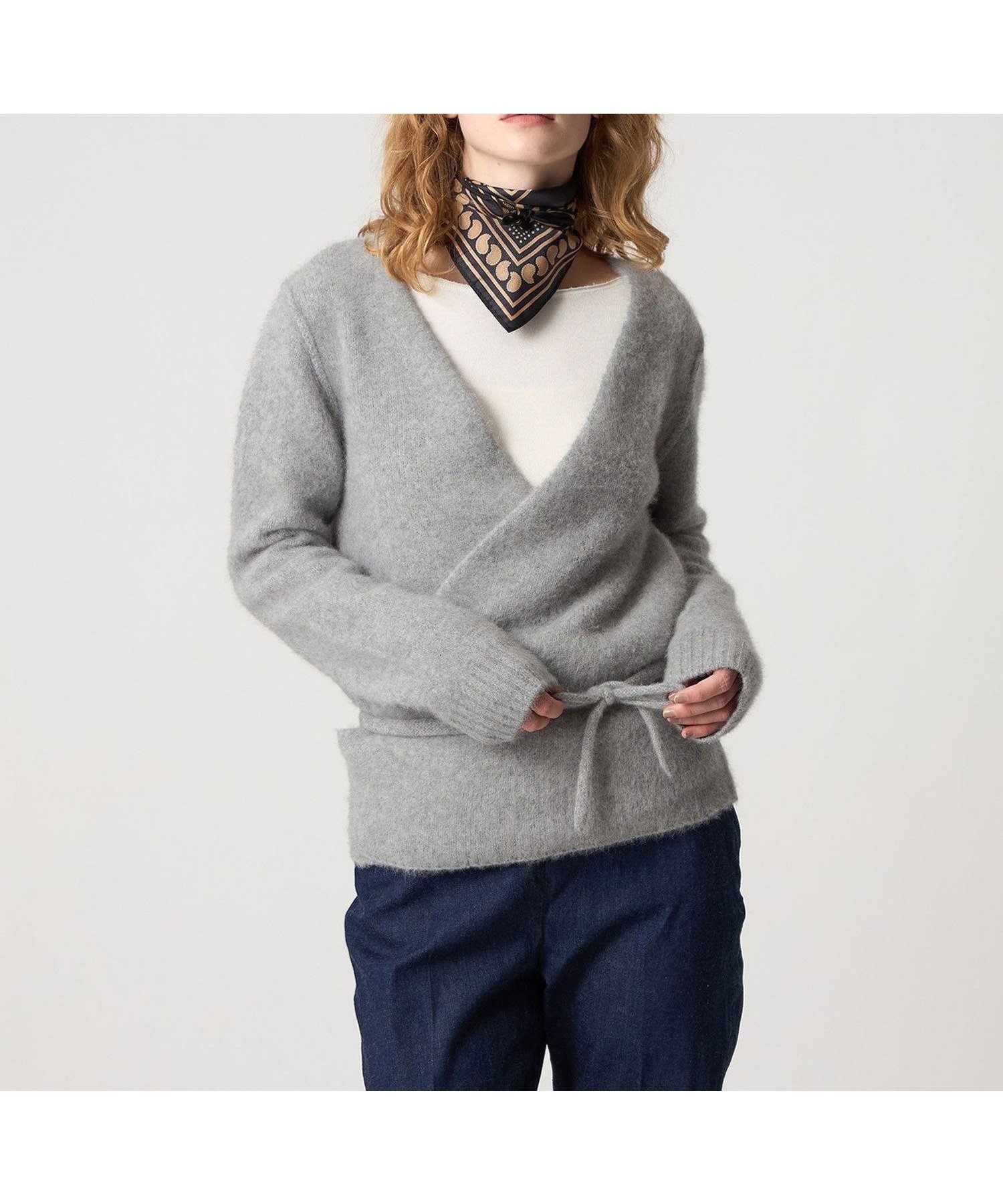 【ビューティ&ユース ユナイテッドアローズ/BEAUTY&YOUTH / UNITED ARROWS】のSteven Alan ウール フォックス カシュクール カーディガン インテリア・キッズ・メンズ・レディースファッション・服の通販 founy(ファニー) ファッション Fashion レディースファッション Fashion for Women トップス・カットソー Cut & Sew Tops カーディガン・羽織り Layered Style Cardigans カシュクール Wrap Design カーディガン Cardigan, Knitwear シンプル Simple, Minimal フォックス Fox, Fox Fur ブラウジング Blouson Silhouette, Cinched Waist エレガント 上品 Elegant DK.GRAY|ID: prp329100004807140 ipo3291000000034883162