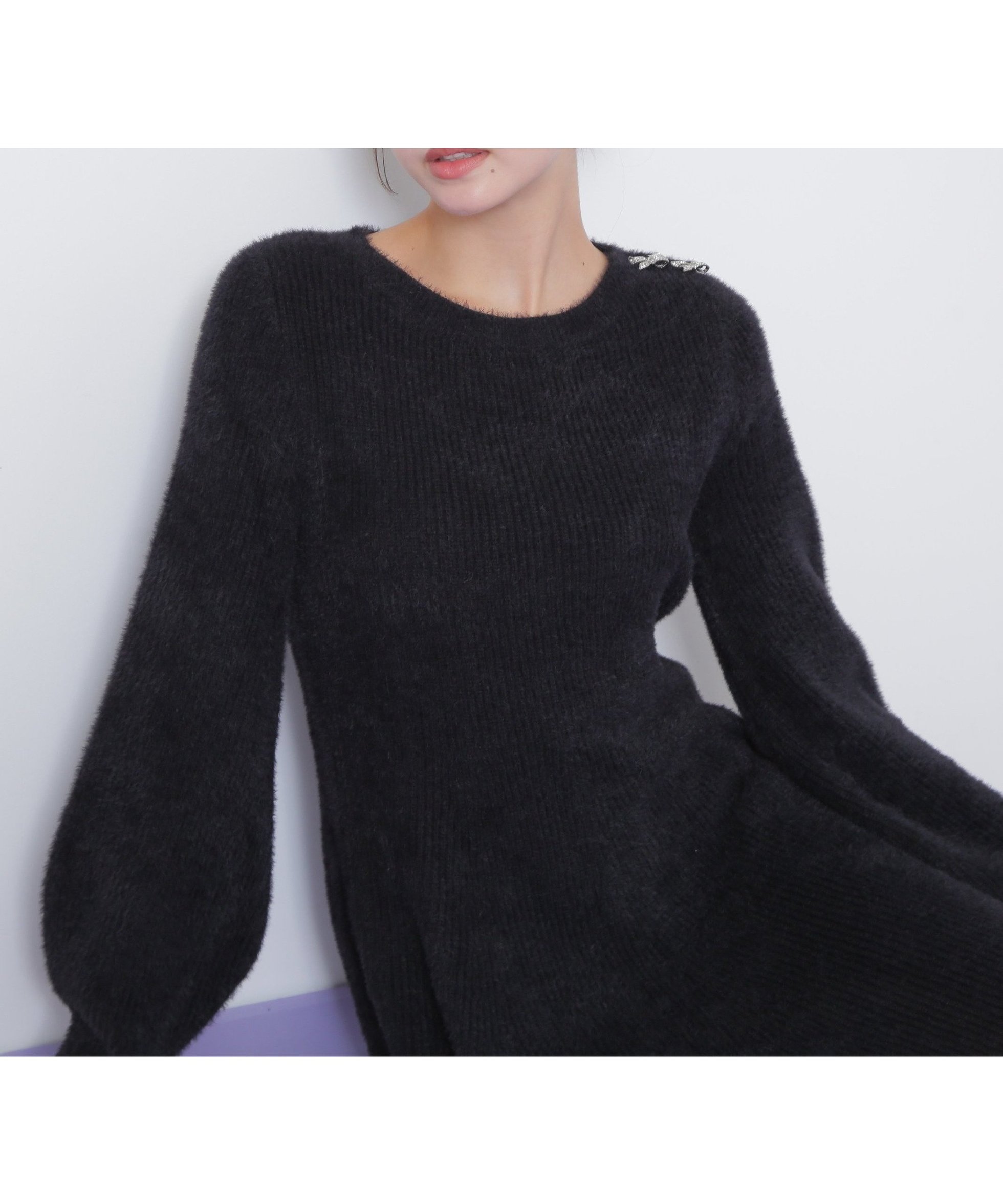 【ジルバイジルスチュアート/JILL by JILLSTUART】のシャギーミニニットワンピース インテリア・キッズ・メンズ・レディースファッション・服の通販 founy(ファニー) ファッション Fashion レディースファッション Fashion for Women ワンピース Dresses ニットワンピース Knit Dresses おすすめ Recommended / Our Picks ショート Short, Short Length スマート Smart, Elegant フェザー Feather, Feather Detail フレア Flare, Flared エレガント 上品 Elegant 人気 Popular, Best Seller ブラック|ID: prp329100004807151 ipo3291000000034883310