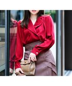 【ピンキーアンドダイアン/Pinky&Dianne】のダブルブレストブラウス 人気、トレンドファッション・服の通販 founy(ファニー) ファッション Fashion レディースファッション Fashion for Women トップス・カットソー Cut & Sew Tops シャツ・ブラウス・オフィスカジュアル Elegant Blouses & Button-Ups エレガント 上品 Elegant ギャザー Gathered, Ruffled クラシカル Classical, Vintage-Inspired サテン Satin, Glossy Fabric シルク Silk, 100% Silk ストレッチ Stretch, Stretchy Fabric ダブル Double, Double-Breasted ドレープ Drape, Draping Fabric フェイス Face, Facial Design フォーマル Formal, Dressy フロント Front, Front Design メタル Metal, Metal Parts ヨーク Yoke, Yoke Design thumbnail ボルドー|ID: prp329100004807154 ipo3291000000034883323