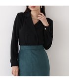 【ピンキーアンドダイアン/Pinky&Dianne】のダブルブレストブラウス 人気、トレンドファッション・服の通販 founy(ファニー) ファッション Fashion レディースファッション Fashion for Women トップス・カットソー Cut & Sew Tops シャツ・ブラウス・オフィスカジュアル Elegant Blouses & Button-Ups エレガント 上品 Elegant ギャザー Gathered, Ruffled クラシカル Classical, Vintage-Inspired サテン Satin, Glossy Fabric シルク Silk, 100% Silk ストレッチ Stretch, Stretchy Fabric ダブル Double, Double-Breasted ドレープ Drape, Draping Fabric フェイス Face, Facial Design フォーマル Formal, Dressy フロント Front, Front Design メタル Metal, Metal Parts ヨーク Yoke, Yoke Design thumbnail ブラック|ID: prp329100004807154 ipo3291000000034883324