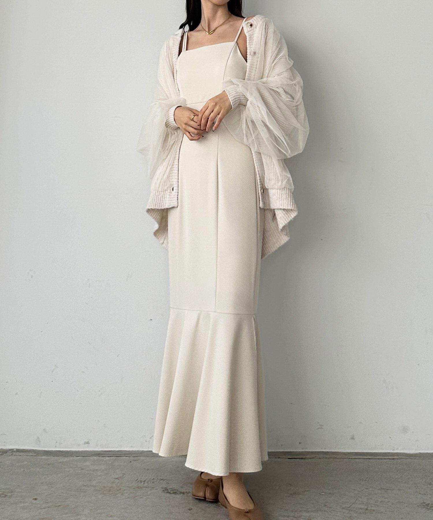 【ジュノア/JUNOAH】のマーメイドキャミワンピース インテリア・キッズ・メンズ・レディースファッション・服の通販 founy(ファニー) ファッション Fashion レディースファッション Fashion for Women ワンピース Dresses キャミソールワンピース Camisole Dresses アイボリー|ID: prp329100004807159 ipo3291000000034883395