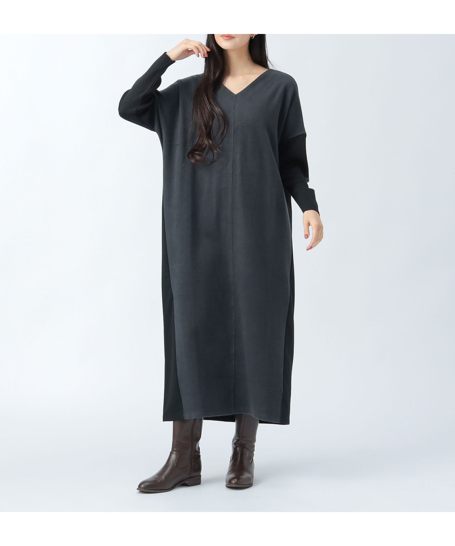 【ビームス ハート/BEAMS HEART】の異素材 カットソー ワンピース インテリア・キッズ・メンズ・レディースファッション・服の通販 founy(ファニー) ファッション Fashion レディースファッション Fashion for Women ワンピース Dresses おすすめ Recommended / Our Picks アクセサリー Fashion Accessories カットソー Cut and Sewn Top シューズ Shoes, Footwear シンプル Simple, Minimal ジャケット Jacket, Outerwear リラックス Relax, Relaxed Fit BLACK|ID: prp329100004807162 ipo3291000000034883427