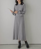 【ラジュール/Lajour】のプリーツニットワンピース 人気、トレンドファッション・服の通販 founy(ファニー) ファッション Fashion レディースファッション Fashion for Women ワンピース Dresses ニットワンピース Knit Dresses なめらか Smooth, Silky Texture シンプル Simple, Minimal スマート Smart, Elegant フェミニン Feminine, Girly プリーツ Pleats, Pleated ラウンド Round, Round Neck エレガント 上品 Elegant thumbnail グレー|ID: prp329100004807164 ipo3291000000034883438