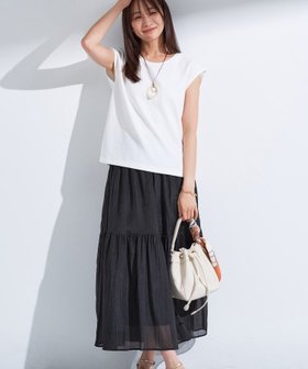 【インディヴィ/INDIVI】の【2点セット/着回し◎】ノースリーブ ティアードスカート カセット服 人気、トレンドファッション・服の通販 founy(ファニー) ファッション Fashion レディースファッション Fashion for Women スカート Skirts ティアードスカート Tiered Skirts インナー Innerwear ヴィンテージ Vintage Style クラッシュ Distressed, Crashed Style シアー Sheer, See-Through シンプル Simple, Minimal ストレッチ Stretch, Stretchy Fabric スマート Smart, Elegant ティアードスカート Tiered Skirt, Flounced Skirt ノースリーブ Sleeveless, No-Sleeve プリーツ Pleats, Pleated ポケット Pocket, Pocket Detail 夏 Summer |ID:prp329100004807178