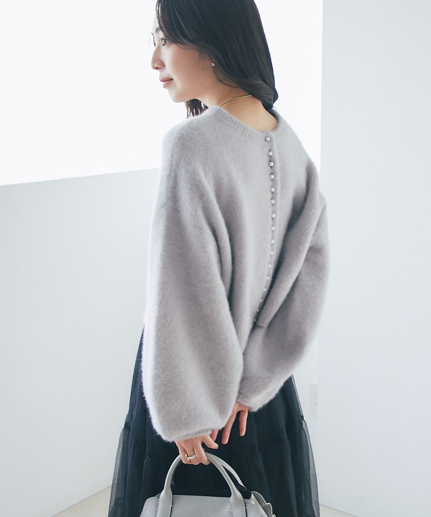 【ラブティックボンボン/La boutique BonBon】の【名品アップデート・最強愛され】ヘアリーウール前後2WAYカーディガン インテリア・キッズ・メンズ・レディースファッション・服の通販 founy(ファニー) ファッション Fashion レディースファッション Fashion for Women トップス・カットソー Cut & Sew Tops カーディガン・羽織り Layered Style Cardigans カーディガン Cardigan, Knitwear ジャケット Jacket, Outerwear デニム Denim, Jeans Material 人気 Popular, Best Seller バランス Balance, Style Balance パール Pearl, Pearl Accent フェミニン Feminine, Girly 羽織 Haori, Light Jacket ワイド Wide, Wide Fit おすすめ Recommended / Our Picks エレガント 上品 Elegant ライトグレー|ID: prp329100004807181 ipo3291000000034883571