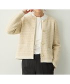 【エーシーデザインバイアルファキュービック/A/C DESIGN BY ALPHACUBIC】のツイードニットカーディガン 人気、トレンドファッション・服の通販 founy(ファニー) ファッション Fashion レディースファッション Fashion for Women トップス・カットソー Cut & Sew Tops ニット Knit Tops & Sweaters カーディガン・羽織り Layered Style Cardigans おすすめ Recommended / Our Picks カーディガン Cardigan, Knitwear コンパクト Compact, Small Size ツイード Twill, Twill Weave フィット Fit, Slim Fit エレガント 上品 Elegant thumbnail ベージュ|ID: prp329100004807182 ipo3291000000034883579