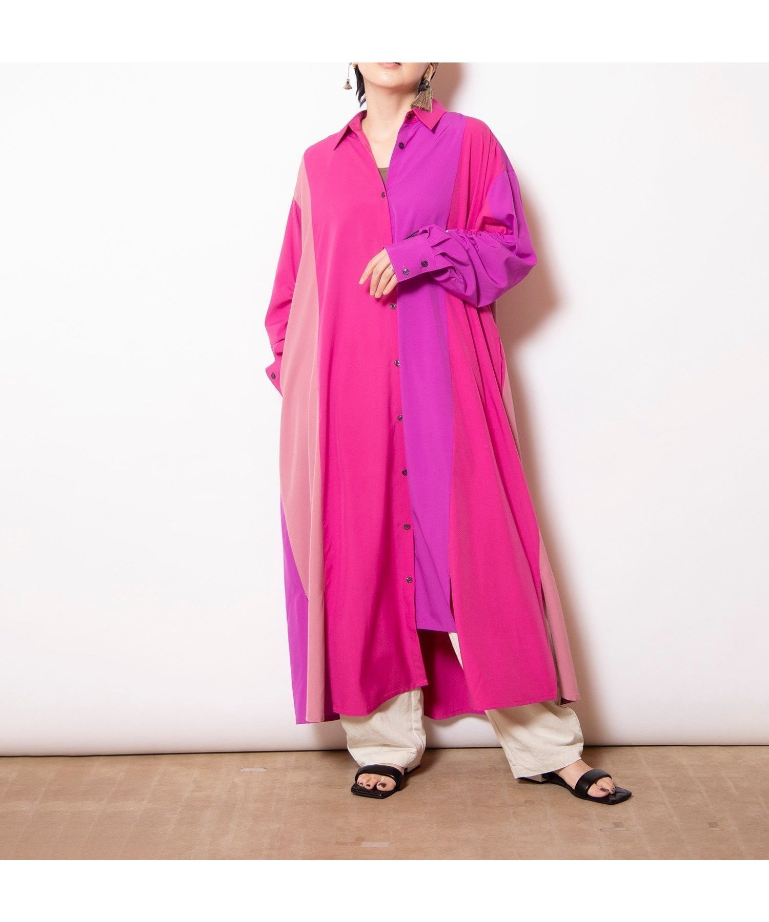 【オズモーシス/OSMOSIS】の切替ギャザースリーブシャツワンピース 人気、トレンドファッション・服の通販 founy(ファニー) ファッション Fashion レディースファッション Fashion for Women ワンピース Dresses シャツワンピース / 1枚で着映えコーデ Shirt Dresses ストライプ Stripe, Striped Pattern パターン Pattern, Design Print ポケット Pocket, Pocket Detail 切替 Switching, Contrast Panel 夏 Summer 春 Spring S/S・春夏 SS, Spring/Summer, Warm Season 羽織 Haori, Light Jacket other-1|ID: prp329100004807185 ipo3291000000034883594