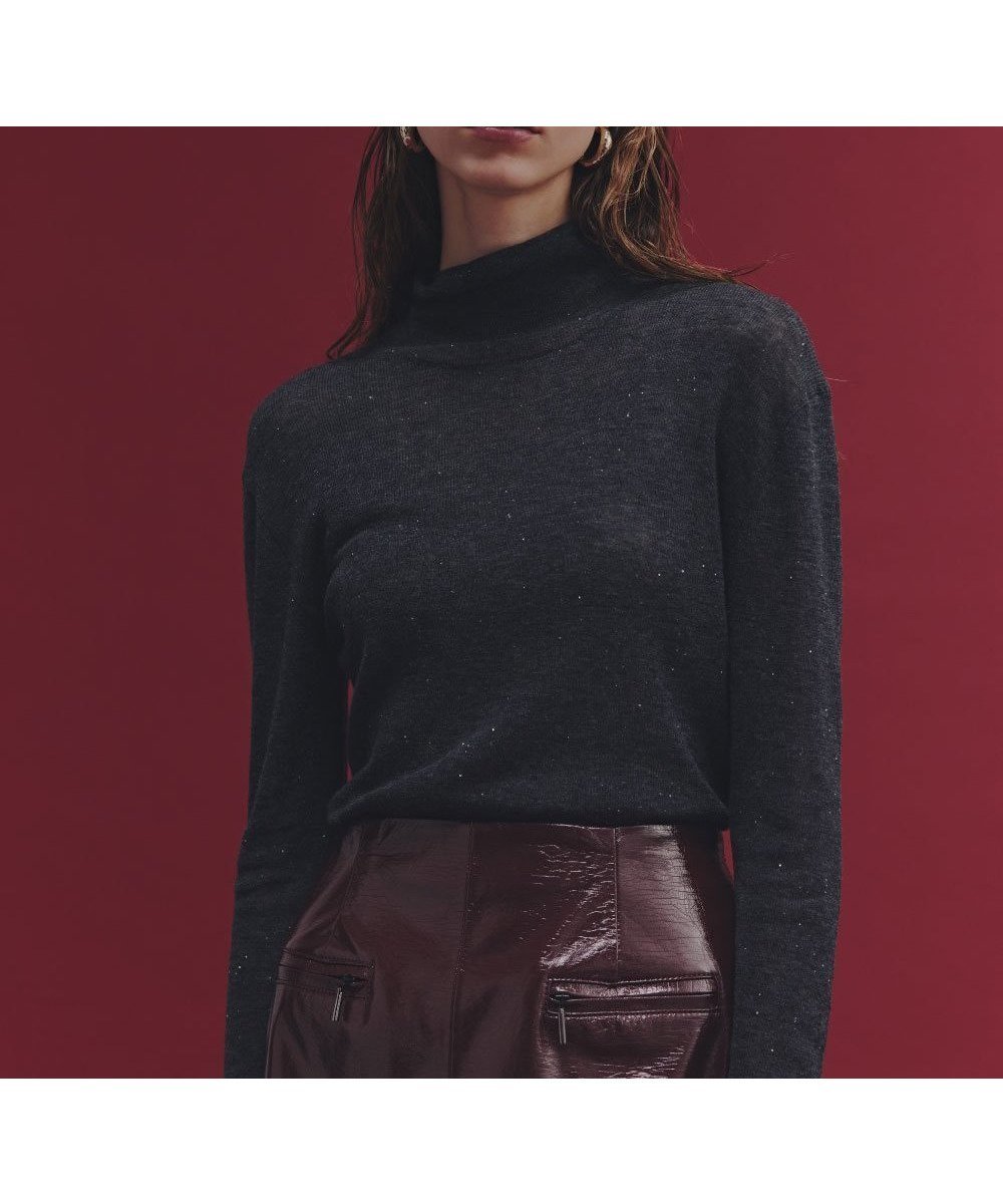 【ピンキーアンドダイアン/Pinky&Dianne】のスパンコールシアーモックネックプルオーバー インテリア・キッズ・メンズ・レディースファッション・服の通販 founy(ファニー) ファッション Fashion レディースファッション Fashion for Women トップス・カットソー Cut & Sew Tops カジュアルプルオーバー・ニットトップス Pullovers & Knit Tops / Casual Pullovers シアー Sheer, See-Through ストレッチ Stretch, Stretchy Fabric スパンコール Sequins, Sequin Embellishment 春 Spring グレー|ID: prp329100004807186 ipo3291000000034883605